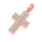 Layered Cross Pave Diamond Pendant  customdiamjewel   