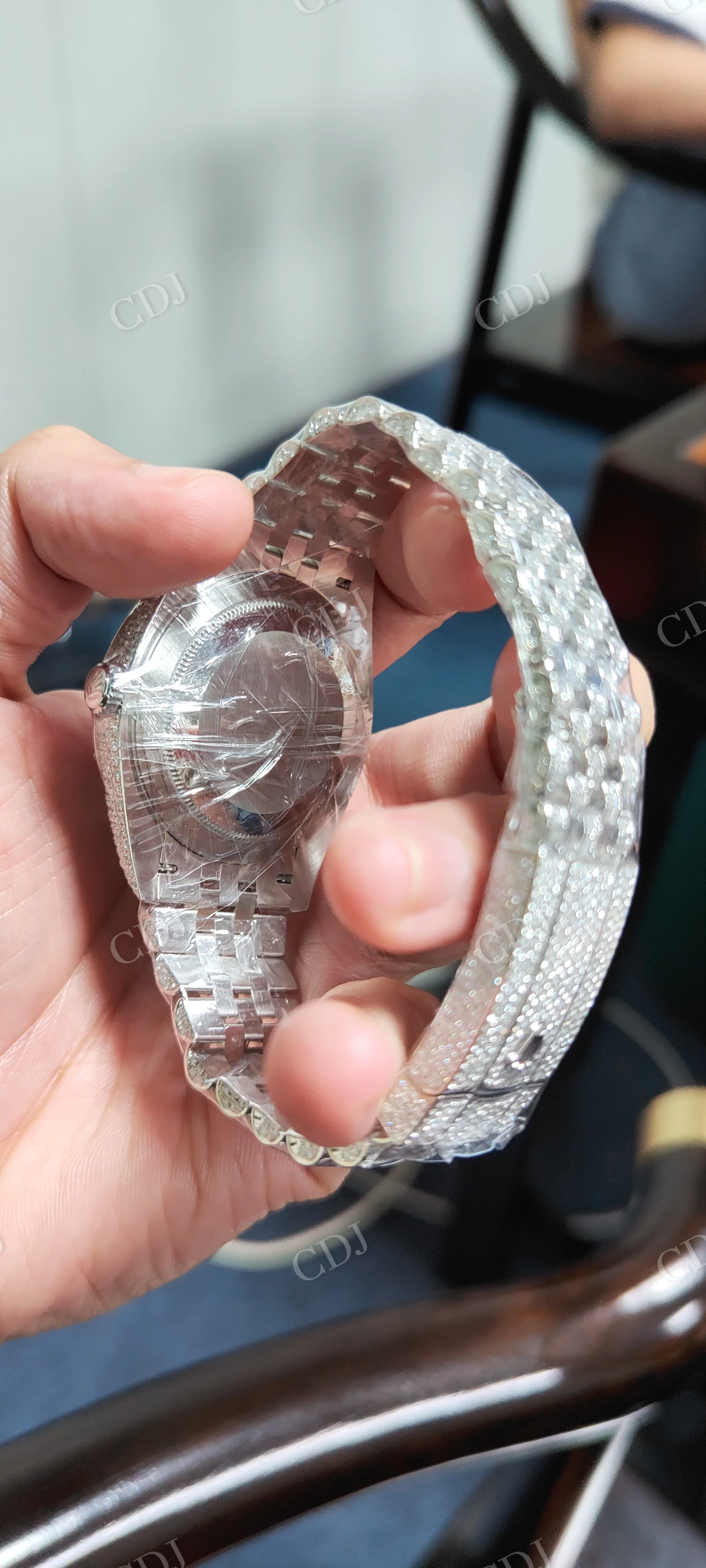 Luxury Rolex Iced out Custom Moissanite Men's Watch customdiamjewel