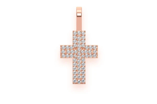 Layered Cross Pave Diamond Pendant  customdiamjewel   