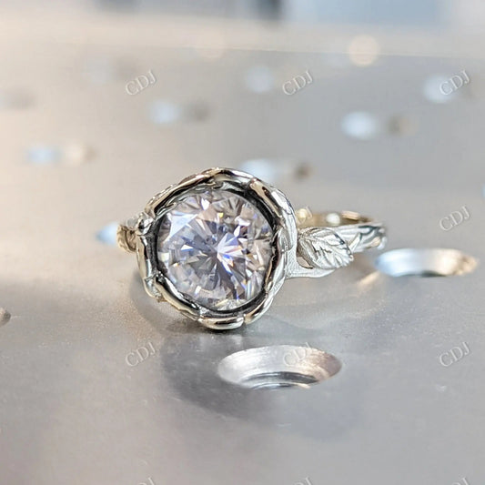 2.5CT Unique Moissanite Engagement Flower Ring  customdiamjewel 10KT White Gold VVS-EF
