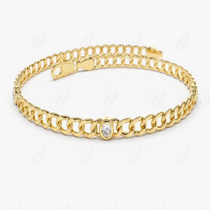 0.21CTW Moissanite Link Chain Diamond Bracelet