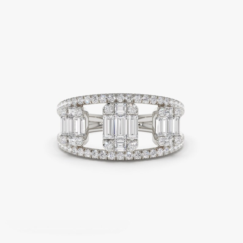 0.80CTW Cocktail Lab Grown Diamond Wedding Band  customdiamjewel 10KT White Gold VVS-EF