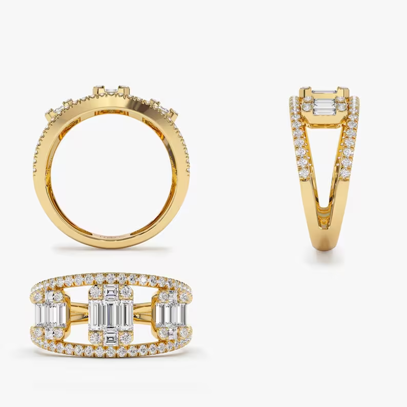 0.80CTW Cocktail Lab Grown Diamond Wedding Band  customdiamjewel   