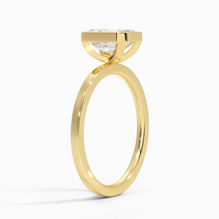 2CT Lab Grown Diamond High Profile Bezel Set Engagement Ring  customdiamjewel   