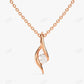 0.10CTW Classic Round Cut Moissanite Minimalist Necklace  customdiamjewel 10KT Rose Gold VVS-EF
