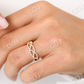 Infinity Crisscross Micro Pave Diamond Wedding Ring  customdiamjewel   