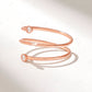 0.08CTW Round Cut CVD Bezel Spiral Ring  customdiamjewel 10KT Rose Gold VVS-EF