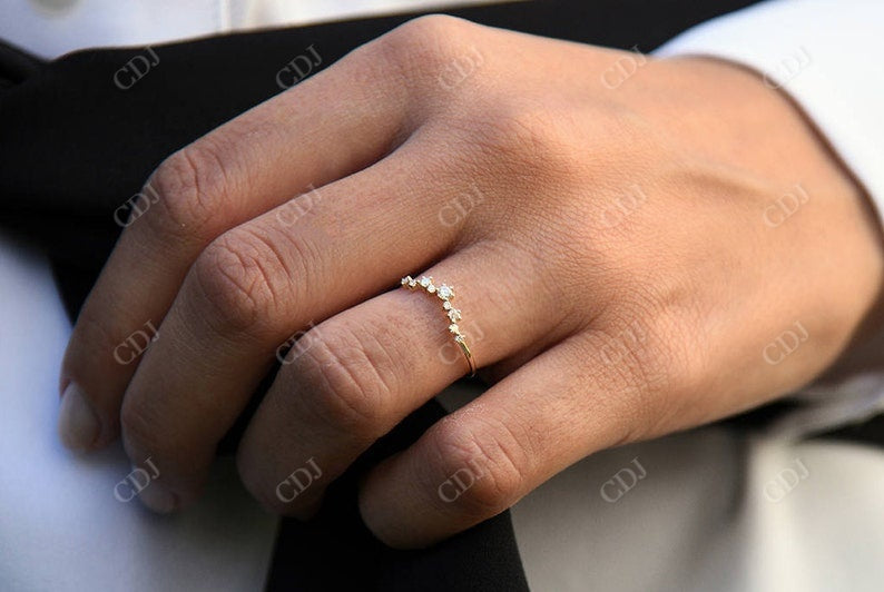 0.20CTW Lab Grown Diamond Curved Wedding Band  customdiamjewel   