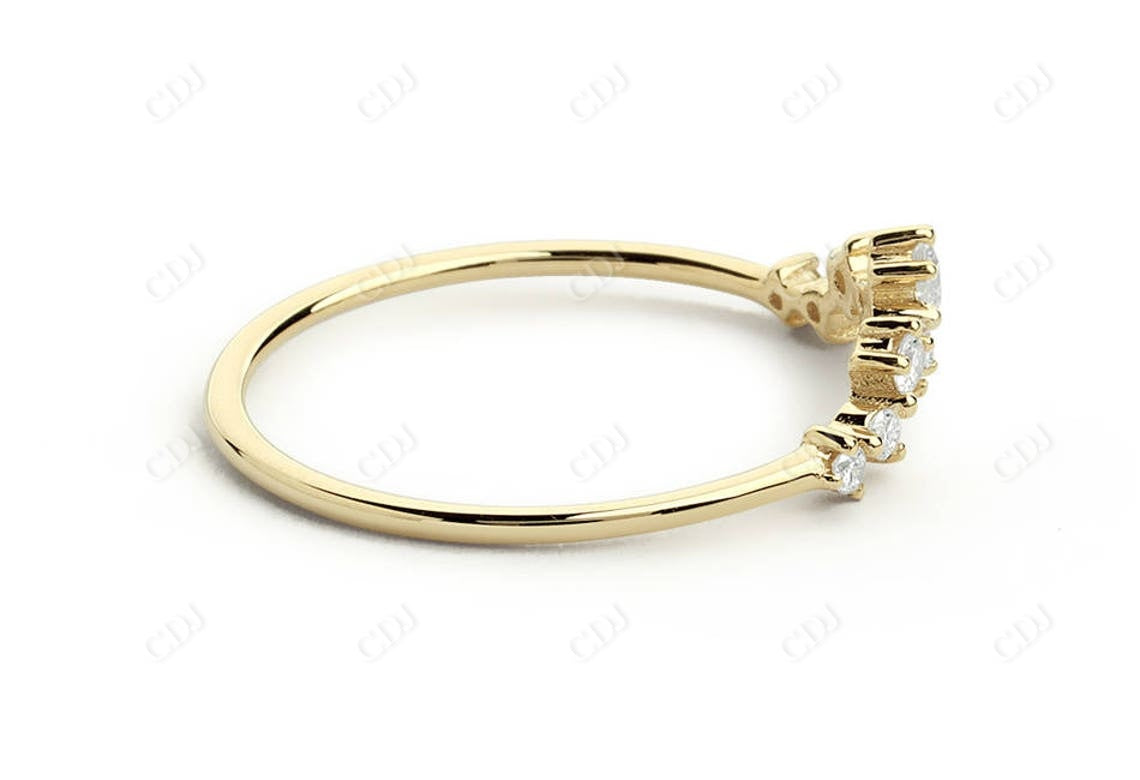 0.20CTW Lab Grown Diamond Curved Wedding Band  customdiamjewel   