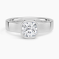 2CT Bezel Set Lab Grown Diamond Engagement Ring  customdiamjewel   