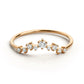0.20CTW Solid Gold Curved 6 Prong Natural Diamond Band  customdiamjewel 10KT Rose Gold VVS-EF