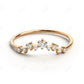 0.20CTW Lab Grown Diamond Curved Wedding Band  customdiamjewel Sterling Silver Rose Gold VVS-EF