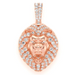 0.50CTW Lion Head Round Diamond Pendant  customdiamjewel   
