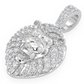 0.50CTW Lion Head Round Diamond Pendant  customdiamjewel   