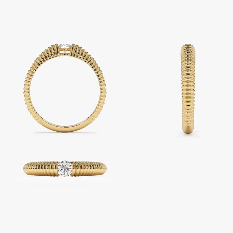 0.18VTW Lab Grown Diamond Solitaire Engagement Ring  customdiamjewel   