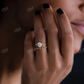 1.01CT Oval Cut Moissanite Multi Stone Wedding Ring  customdiamjewel   