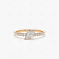 0.30CTW Multi Shape Lab Grown Diamond Engagement Ring  customdiamjewel Sterling Silver Rose Gold VVS-EF
