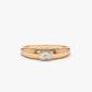0.12CTW Bezel Set Emerald Cut Lab grown Diamond Solitaire Ring  customdiamjewel 10KT Rose Gold VVS-EF