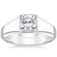 2 CT Cushion Cut Lab Grown Diamond Bezel Engagement Ring  customdiamjewel   