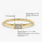 0.14 CTW Baguette Lab Grown Diamond Engagement Ring  customdiamjewel   