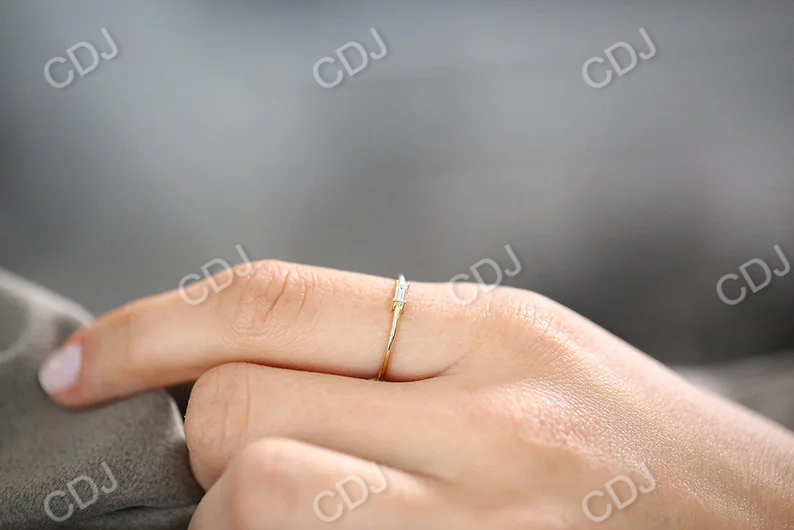 0.14 CTW Baguette Lab Grown Diamond Engagement Ring  customdiamjewel   