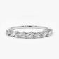 0.25CTW Baguette Cut Natural Diamond Half Eternity Band  customdiamjewel 10KT White Gold VVS-EF