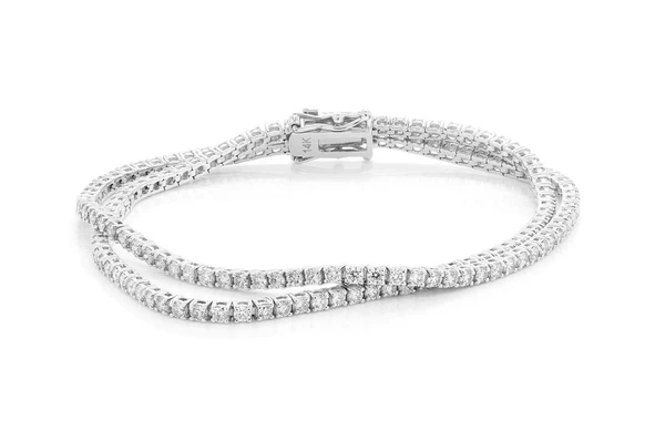 Moissanite Diamaond Two Row Prong Set Tennis Bracelet customdiamjewel