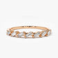 0.25CTW Baguette Cut Natural Diamond Half Eternity Band  customdiamjewel 10KT Rose Gold VVS-EF