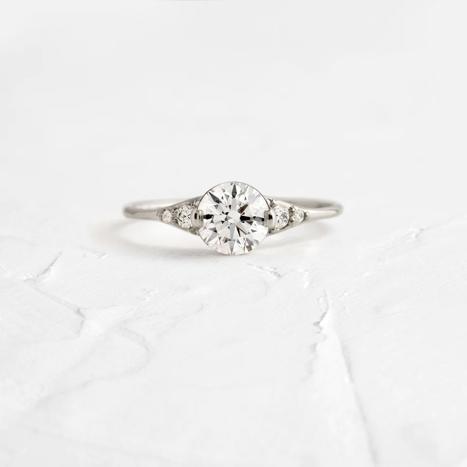 5 Stone Moissanite Engagement Ring  customdiamjewel   