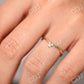 0.09CTW Three Stone Lab grown Diamond Chevron Ring  customdiamjewel   