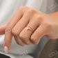 0.09CTW Three Stone Lab grown Diamond Chevron Ring  customdiamjewel   