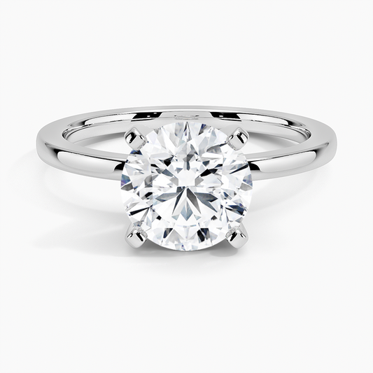 2 CT Lab Grown Diamond Solitaire Engagement Ring