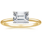 2 CT East West Emerald Cut Lab Grown Diamond Two Tone Engagement Ring  customdiamjewel   