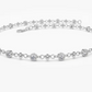 Milgrain Art Deco Bezel Setting Lab Grown Diamond Bracelet  customdiamjewel Sterling Silver White Gold VVS-EF