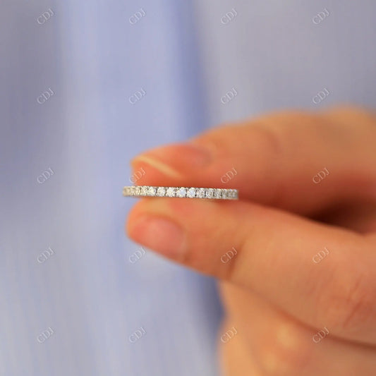 Moissanite Half Eternity White Gold Women's Wedding Band  customdiamjewel   