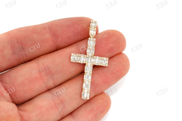 2.00CTW Royal Baguette Cross Pendant  customdiamjewel   