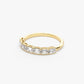 0.75CTW Emerald Cut Natural Diamond Bezel Set Half Eternity Band  customdiamjewel   