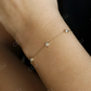 14k Solid Gold Natural Diamond Solitaire Bezel Set Bracelet  customdiamjewel   