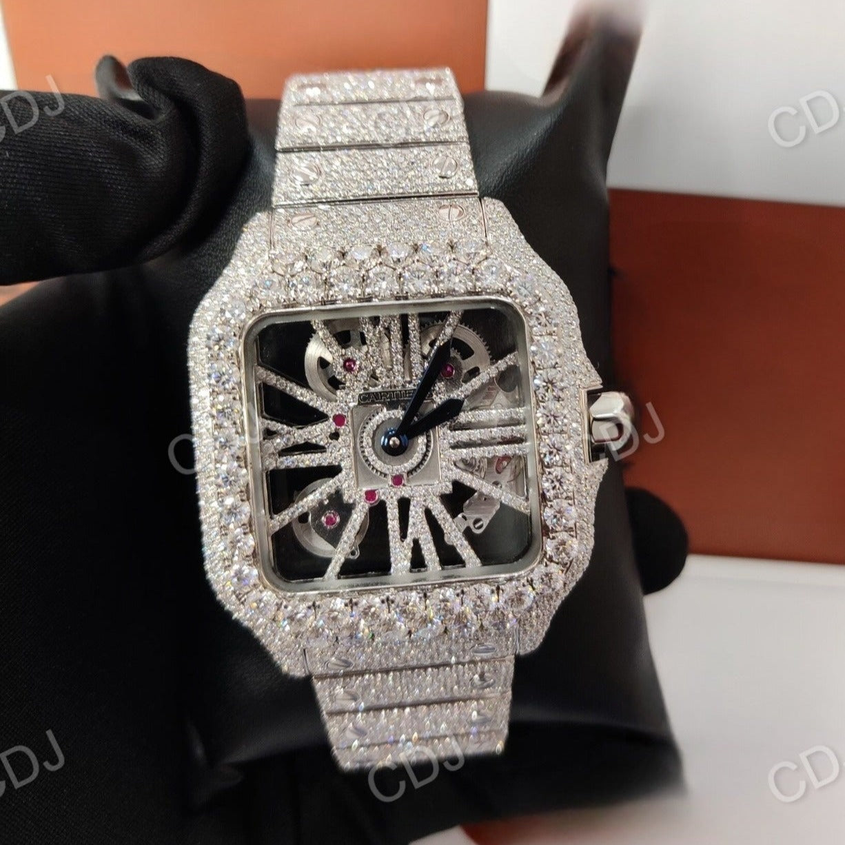 Cartier Diamond Hip Hop Watch(28 to 30 CTW Approx customdiamjewel
