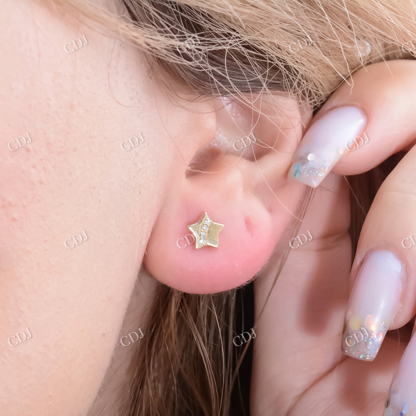 0.98CTW Moissanite Stare Diamond Stud Earrings