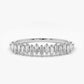 0.24CTW Baguette Cut Natural Diamond Stackable Wedding Band  customdiamjewel 10KT White Gold VVS-EF