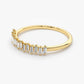 0.24CTW Baguette Cut Natural Diamond Stackable Wedding Band  customdiamjewel   