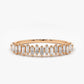 0.24CTW Baguette Cut Natural Diamond Stackable Wedding Band  customdiamjewel 10KT Rose Gold VVS-EF