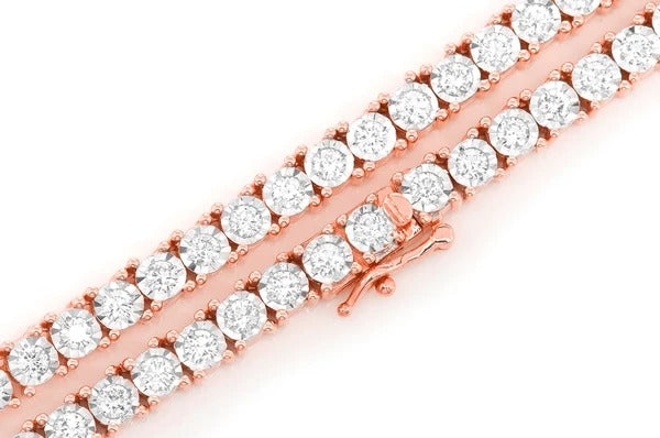 9.00CTW Diamond Men's Tennis Necklace  customdiamjewel   