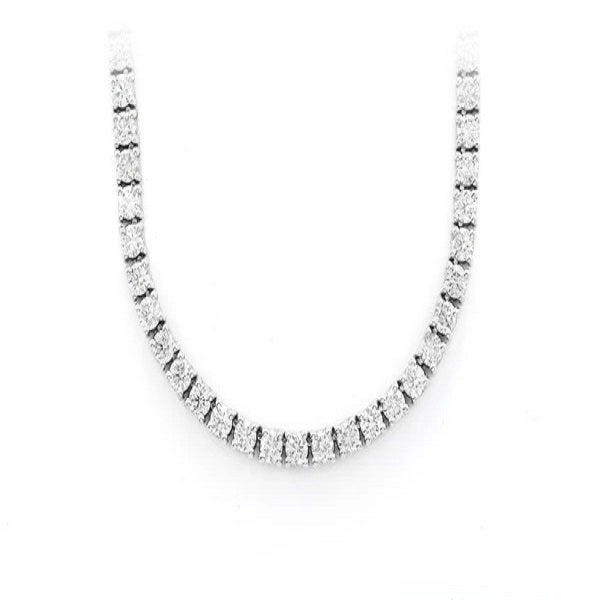 Prong Set White Diamond Tennis Necklace  customdiamjewel   