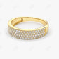 0.68CTW Lab Grown Diamond 4 Row Micro Pave Wedding Band  customdiamjewel   