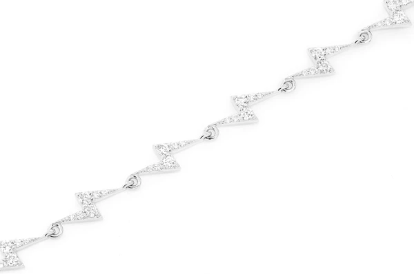 1.33CTW Diamond Lightning Bolt Eternity Bracelet  customdiamjewel   