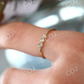 Dainty Three Stone Bezel Setting Natural Diamond Wedding Ring  customdiamjewel   