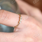 Dainty Three Stone Bezel Setting Natural Diamond Wedding Ring  customdiamjewel   