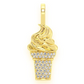 0.15CTW Round Cluster Diamond Ice Cream Pendant  customdiamjewel   